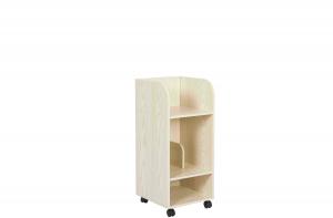Wholesale Children Home Office Wooden Book Rack White Oak Particle Board With Wheels from china suppliers