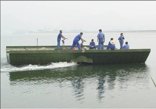 Load Capacity Axle Load 13t Military Pontoon Bridge Fast Erectiion