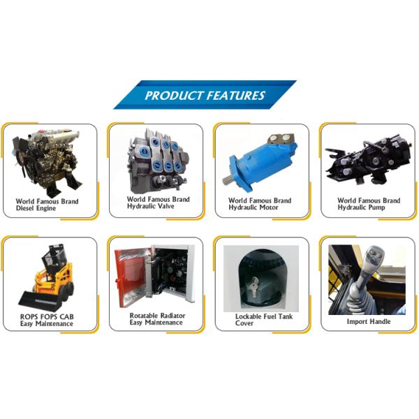 2800kg Capacity Mini Skid Steer Loader with Hydraulic Control System and Versatility