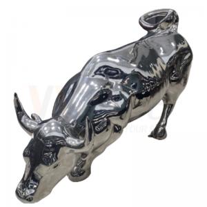 Wholesale 201 304 316 Cow Shape Sculpture Stainless Steel Metal Fabrication With 8k Mirror Surfcae from china suppliers