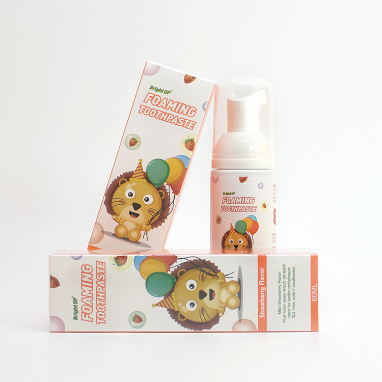Strawberry Flavor Mousse Liquid Foaming Toothpaste 60ml OEM