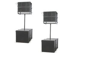 China 8 inch High Output Dual Column Line Array Speaker Boxes With Sand Texture Paint on sale