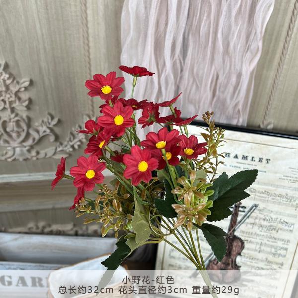Small wildflowers, fake flowers, simulated flower bouquets, handmade flowers for weddings, artificial silk flowers, wedding scenery decoration, floor