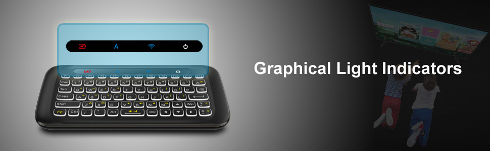H20 Multimedia Ergonomics Touch Pad Keyboard Dual Size Backlight 2.4Ghz keyboard For Android Windows