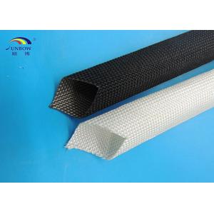 Wholesale 400 - 600 degree Uncoated Fiberglass Sleeving Black / White Good Strength from china suppliers