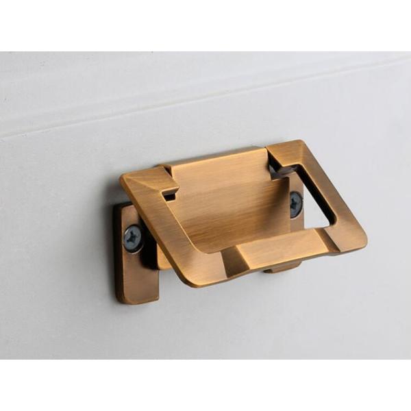 Brush Brass Hidden Drawer Pulls Kitchen Cabinet Knobs / Closet Square 64mm Handles T Bar Pulls Furniture Fittings