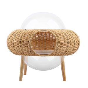 Wholesale Hand Woven PP Rattan Cat Nest UFO Design Modern Pet Furniture from china suppliers