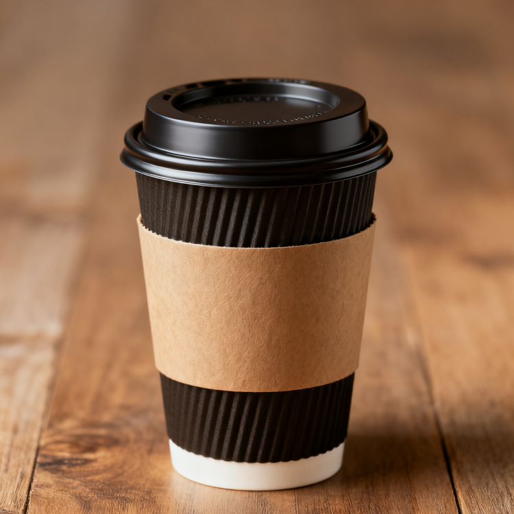 Eco-friendly water-based coating custom logo disposable double-layer coffee paper cup