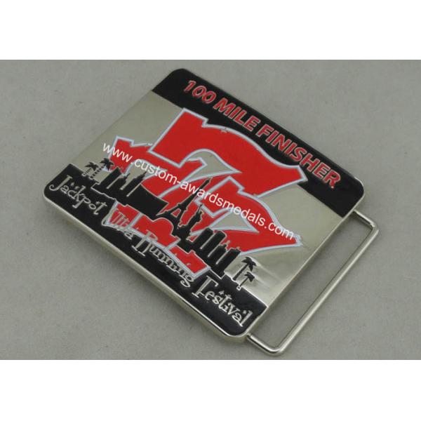 Jackpot Ultra Running Festival Custom Made Belt Buckles 100 Miles Finisher With Soft Enamel