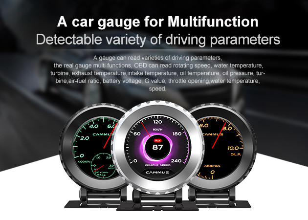Detectable 2 Inch Car Gauge Meter Multi Boost Car Battery Voltage Gauge