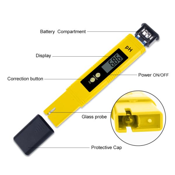 Protable LCD Digital PH Meter Pen type ph tester For Test Driking water Wine / Urine