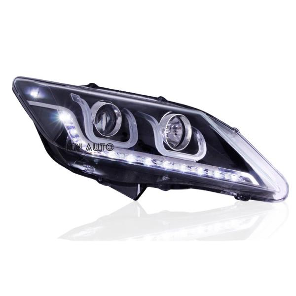 DRL Double U Angel Eye Xenon Bright Led Headlights For Cars For Toyota Camry 2012-2014