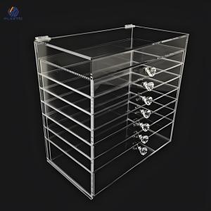 Buy cheap Customized Size Acrylic Storage Box Makeup Organizer Rectangular Shape from wholesalers