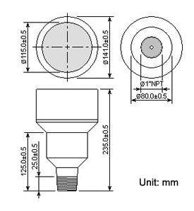 Long Distance Ultrasonic Distance Transducer PVC Covering Sensor