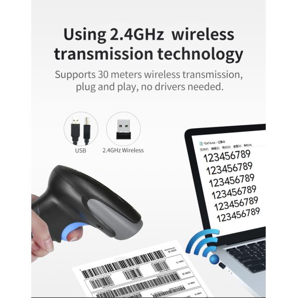 Handheld Portable 1D 2D Laser Barcode Scanner WiFi Wireless Data Collector Android Inventory Data Import/Export Stock