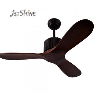 Wholesale Low Noise Outdoor Black Solid Wood Ceiling Fan for Hotel Office from china suppliers