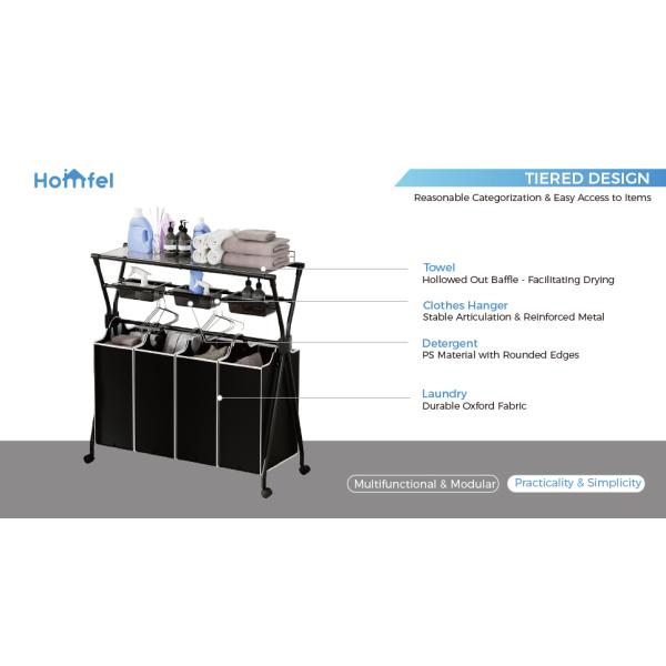 Household Wire Metal Laundry Basket Iron Clothes Hamper 807x432x134mm