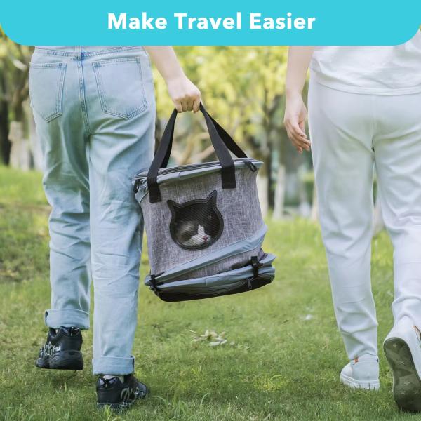 Foldable Cat Tunnel Carrier 3 In 1 Pet Carrier Handbags Round