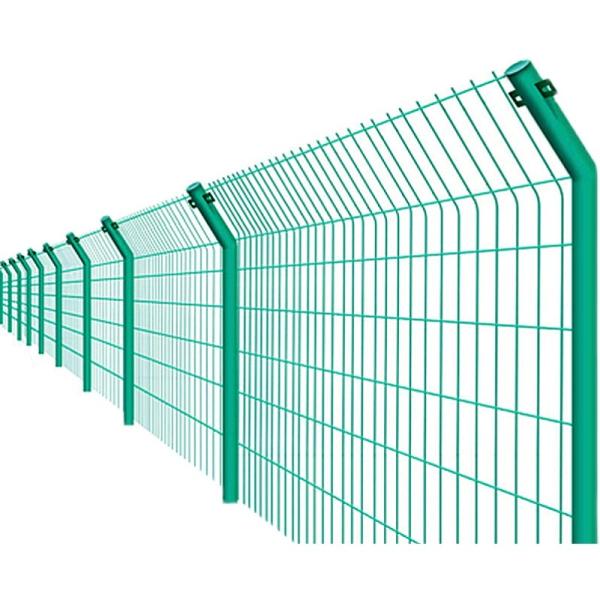 4mm PVC Coated Welded Wire Mesh Panel Green 6ft Galvanized