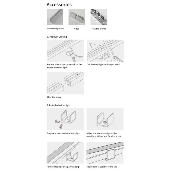12*20mm Flexible RGB LED Neon Light 3000K 4000K 5000K DC24V Silicone 2835 SMD LED Strip