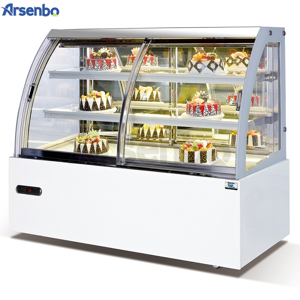 310L Practical Small Cake Display Counter Fridge Microcomputer Control Temp
