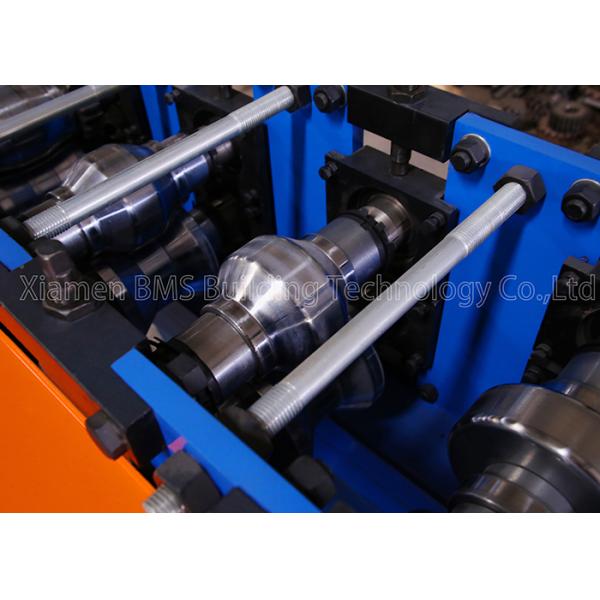 Shelf Plate Reinforcing Rib Steel Roll Forming Machine PLC With Touch Screen Control