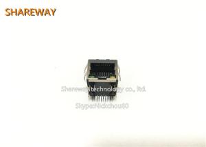 China 10 / 100 / 1000base T Ethernet Connectors Single Port J00-0086NL 8P8C Jack on sale