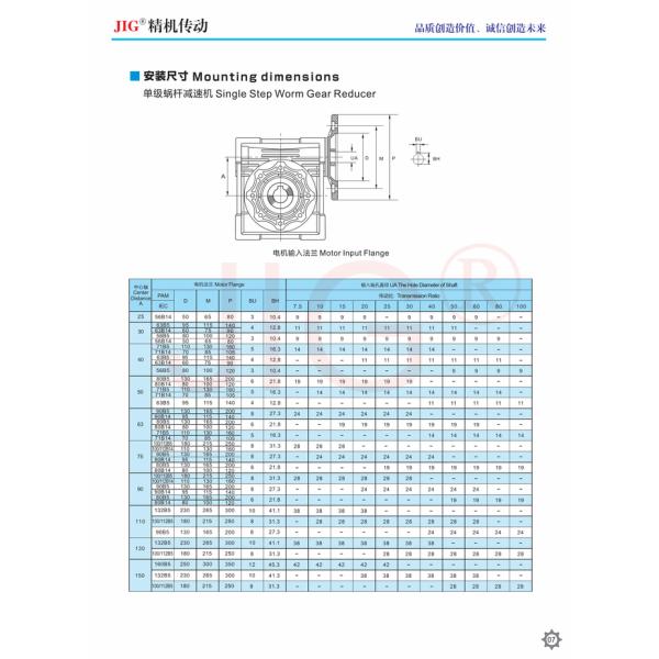 NMRV Turb Worm Reducer 15kW High quality aluminum alloy housing