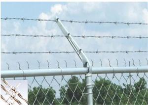 China Prison ContinuousTwist Galvanized Security Barbed Wire With Chain Link Fence on sale