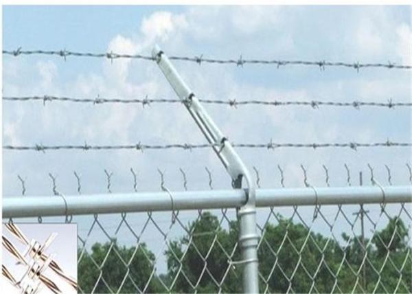 Quality Prison ContinuousTwist Galvanized Security Barbed Wire With Chain Link Fence for sale