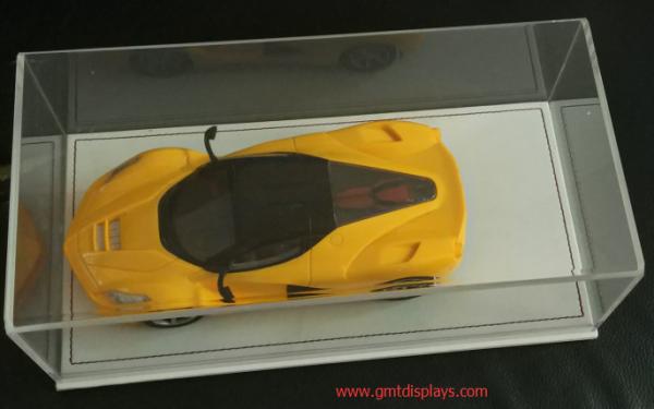 New Design Acrylic Model Car Display Box Perspex Toy Display Case W/ PU Bottom