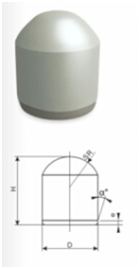 YG8C Tungsten Carbide Buttons , Cemented Carbide Button Bit for Geoglogical