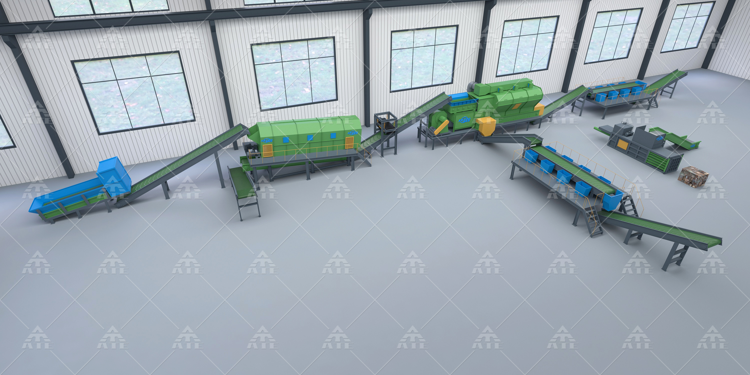 20T/H-100T/H Garbage Sorting Line Urban Trash Garbage Sorting Equipment Recycle