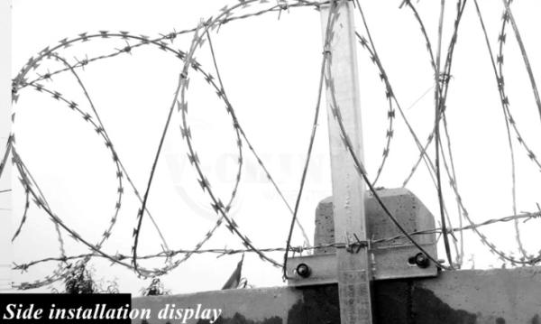 Quality Low Carbon Cross Type Hot Dip Galvanized Razor Wire 500mm Coil Diameter 22mm±1mm for sale
