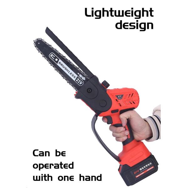 Handheld Lithium Battery Chain Saw Home Rechargeable Outdoor Logging Pruning Chainsaw One Handed