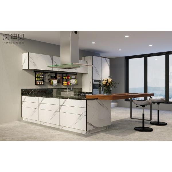Open L Shaped Kitchen Cabinets Space Expanding Design With Integrated Bar