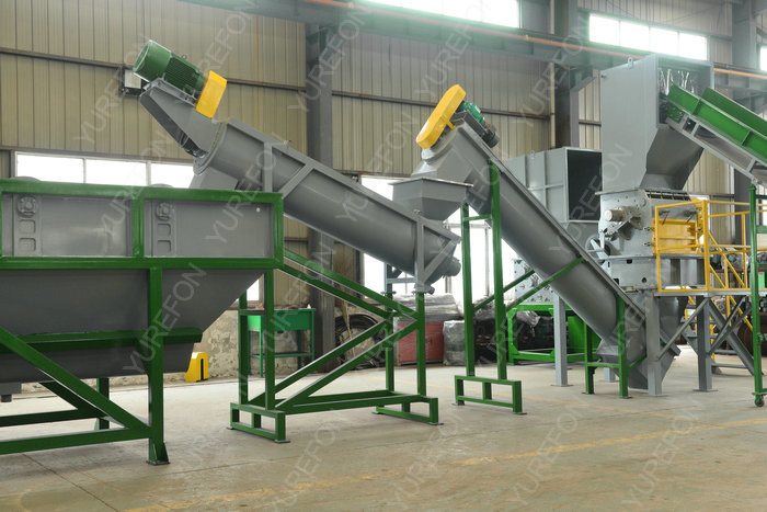 Automatic PP PE Soft Plastic Film Washing Recycling Machine 150 KW Low Consume 