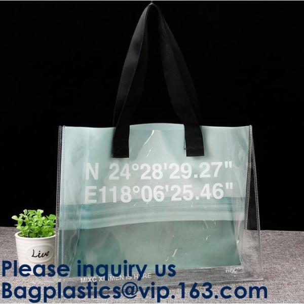 100% Manufacturer Eco-Friendly,Reusabl Promptly Delivery Reasonable Price,Custom printing Large Capacity Women Clear PVC