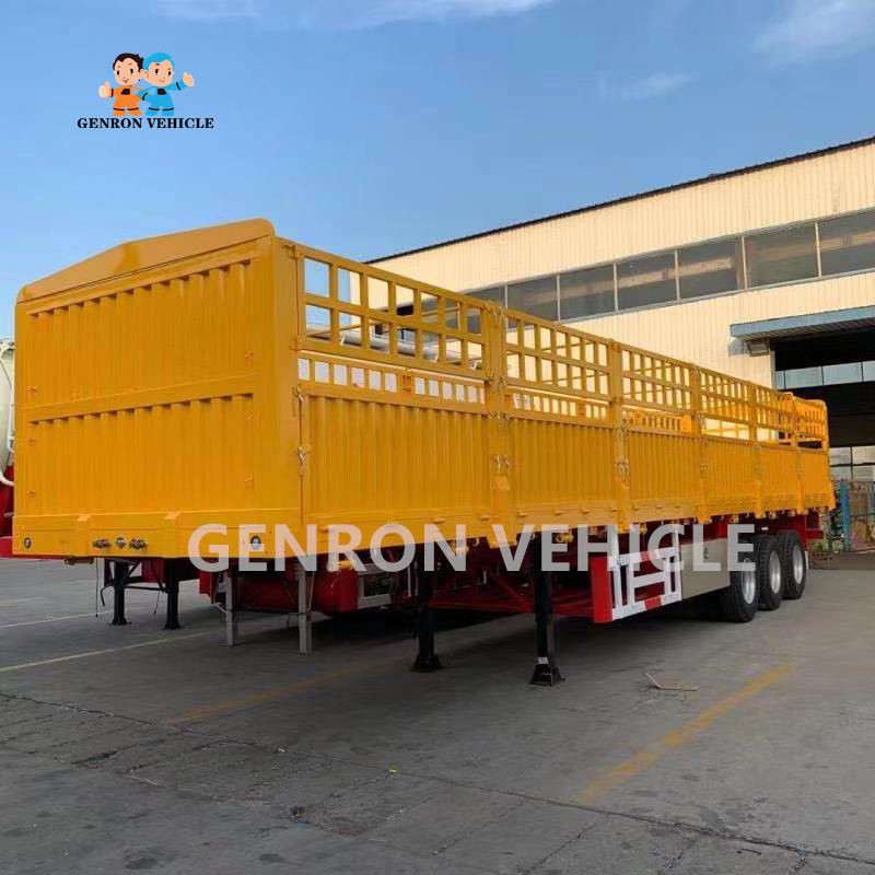 China 50T Loading 3 Axles Cargo Transport Fence Semi Trailer on sale