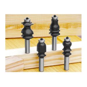 Wholesale Cutting Diameter 15/16 Inch TCT Router Bit Set 4pcs Face Moulding Router Bits from china suppliers