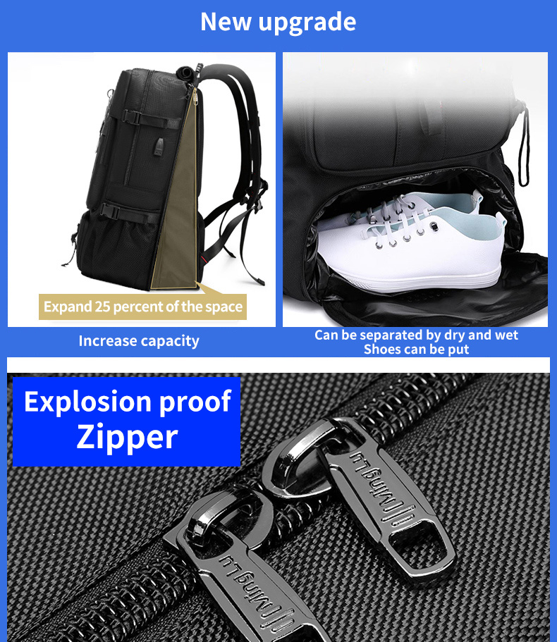 Customizable 70Litre Super Large Backpack Travel Hiking Backpack For Men
