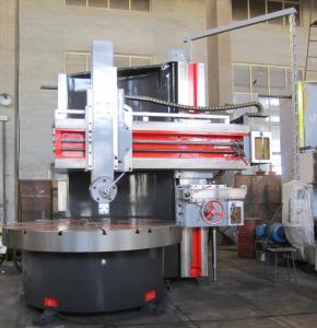 Alloy Wheel Vertical Turret Lathe Machine , Mini CNC Single Column Vertical Lathe