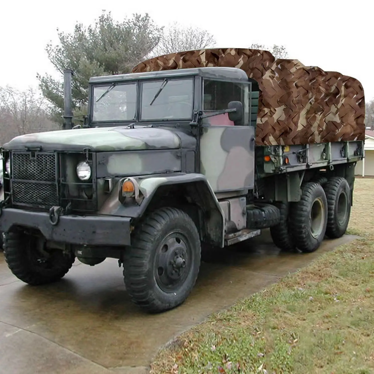 Jungle Military Camouflage Net Green Sunscreen Shade Net Double Layer Cover Net