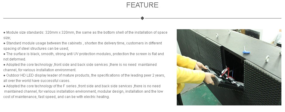 Front Service Big Screen Led Digital Display Billboard For Business 320x320 Panel Size
