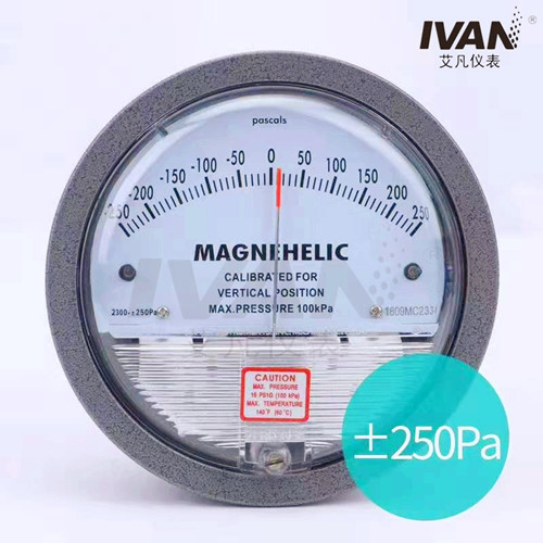 4" Dial Size Differential Pressure Meter for Measuring Pressure Differences up to 1.5kpa