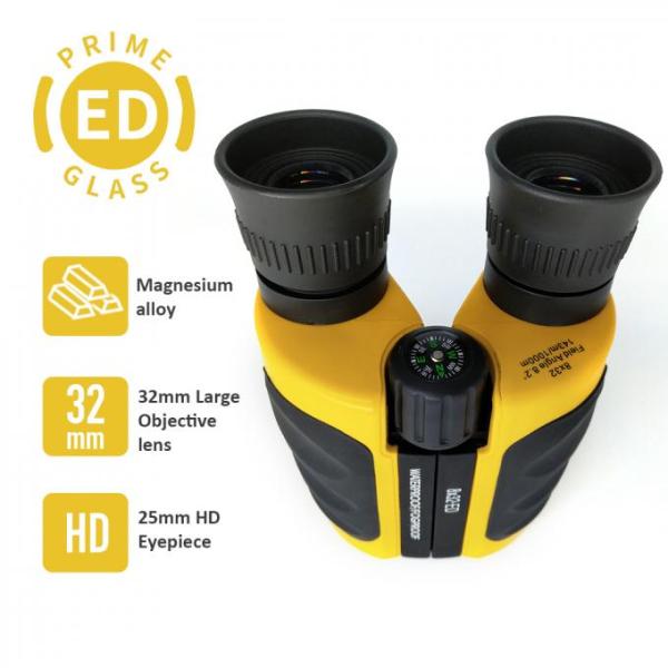 Waterproof 8x32 ED Binoculars , Bak4 Prism Long Eye Relief Binoculars