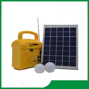 Wholesale Portable solar power system, 10w mini solar lighting kits with phone charger, FM radio, MP3 for hot sale from china suppliers