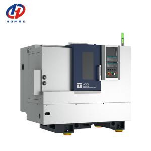 China CNC Automatic Lathe T400 High Rigidity Linear Guide Rails Servo Turret GSK Metal CNC Slant Bed Lathe on sale