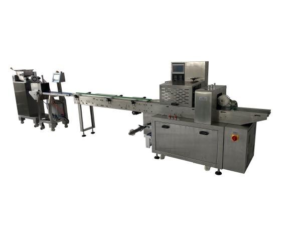 Quality Full Automatic Energy Bar Flow Wrapper With Feeding for sale
