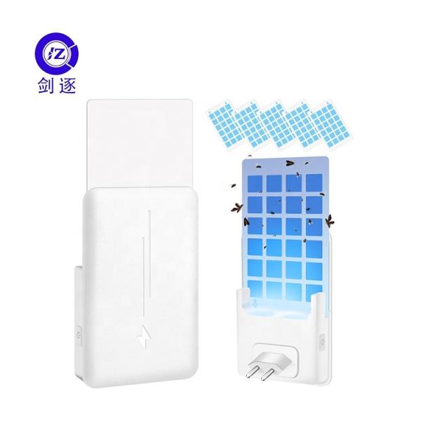 JZ White Harmless Fly Catcher Insect Killing Anti Mosquito Lamp UV Attraction Mosquito Repellent Sticker Lamp for Indoor Bedroom